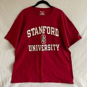 Stanford T-Shirt, Red with Collegiate Lettering, XL